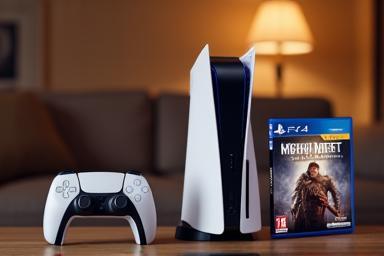 Paquete de alquiler de consola para fin de semana, mostrando una PS5 y un juego